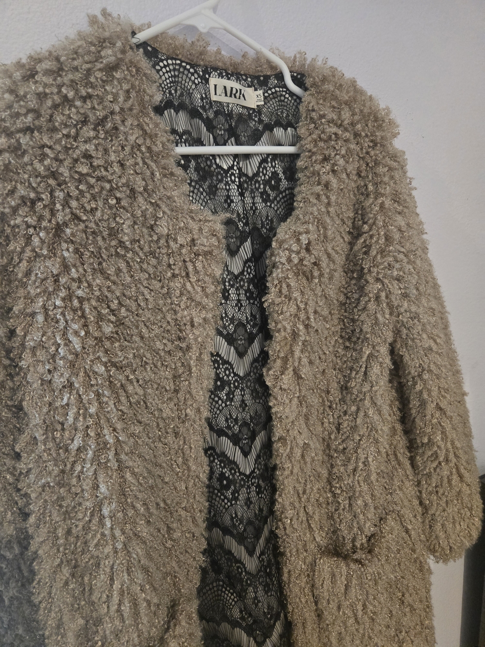 Beige Faux Fur Teddy Coat - Women's Jacket